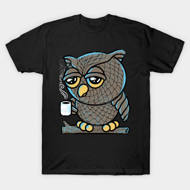 Owl I Want is Coffee T-Shirt by qetza